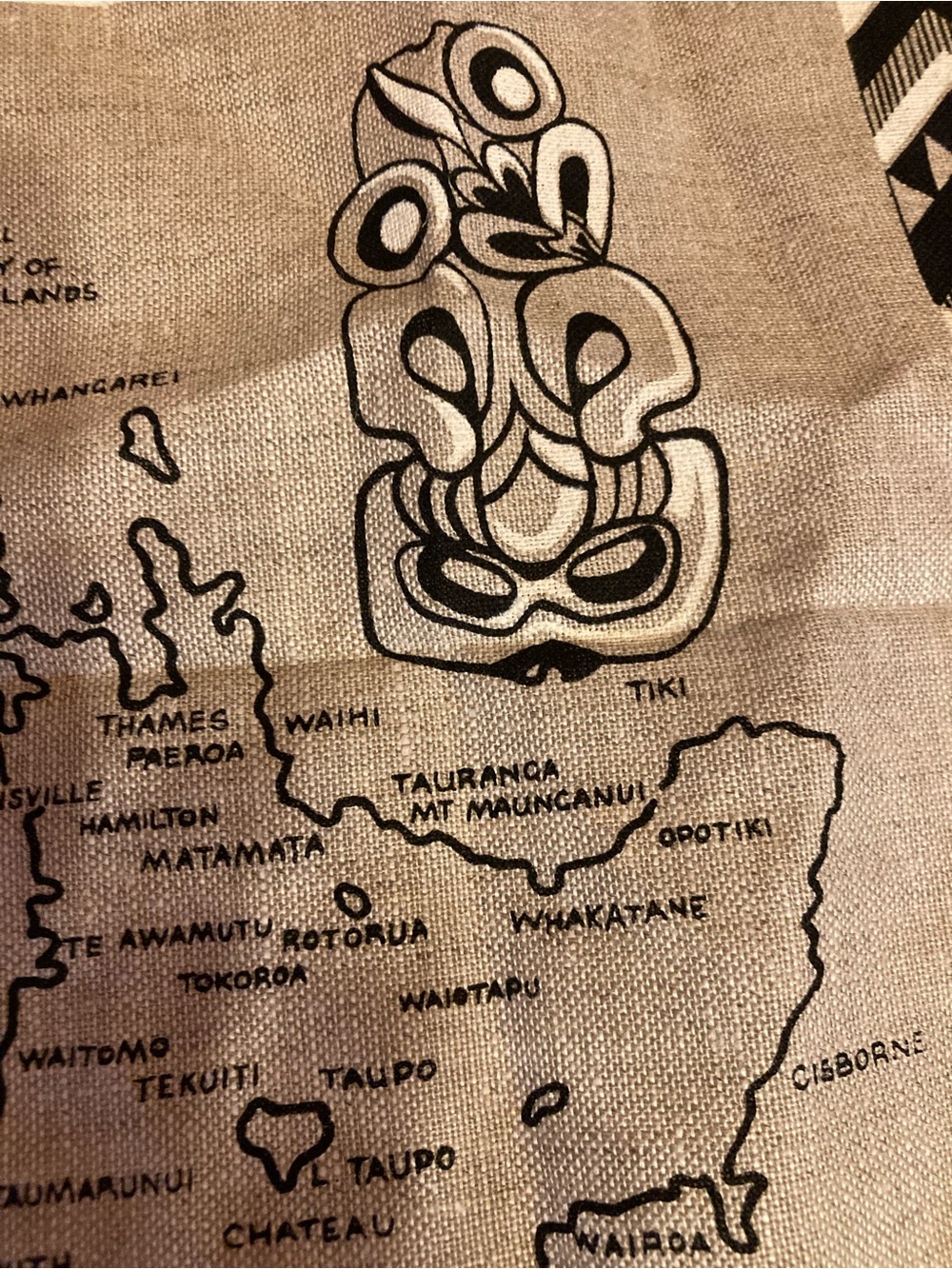 New Zealand Linen Tea Towel — Natural with Black Print - Picture 6 of 10